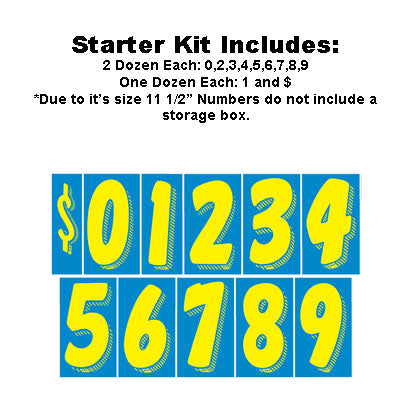 Standard Size 7.5" Windshield Number Stickers