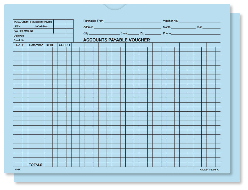 500 Accounts Payable Voucher Envelopes