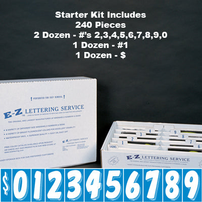 Standard Size 7.5" Windshield Number Stickers