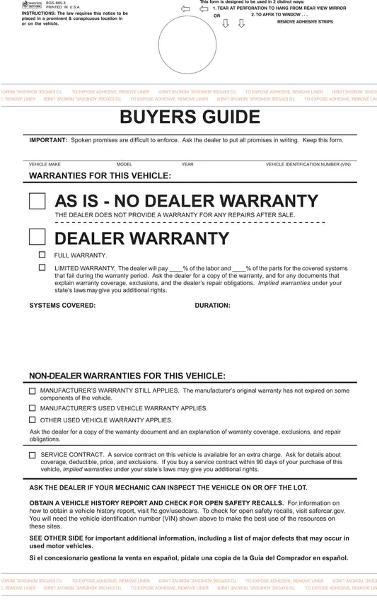 Buyers Guides — Federal-Compliant Window Forms