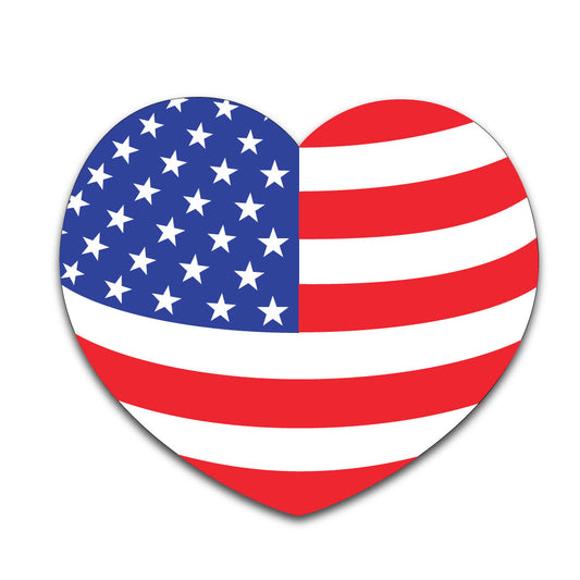 USA Heart Decal (sold by the dozen)