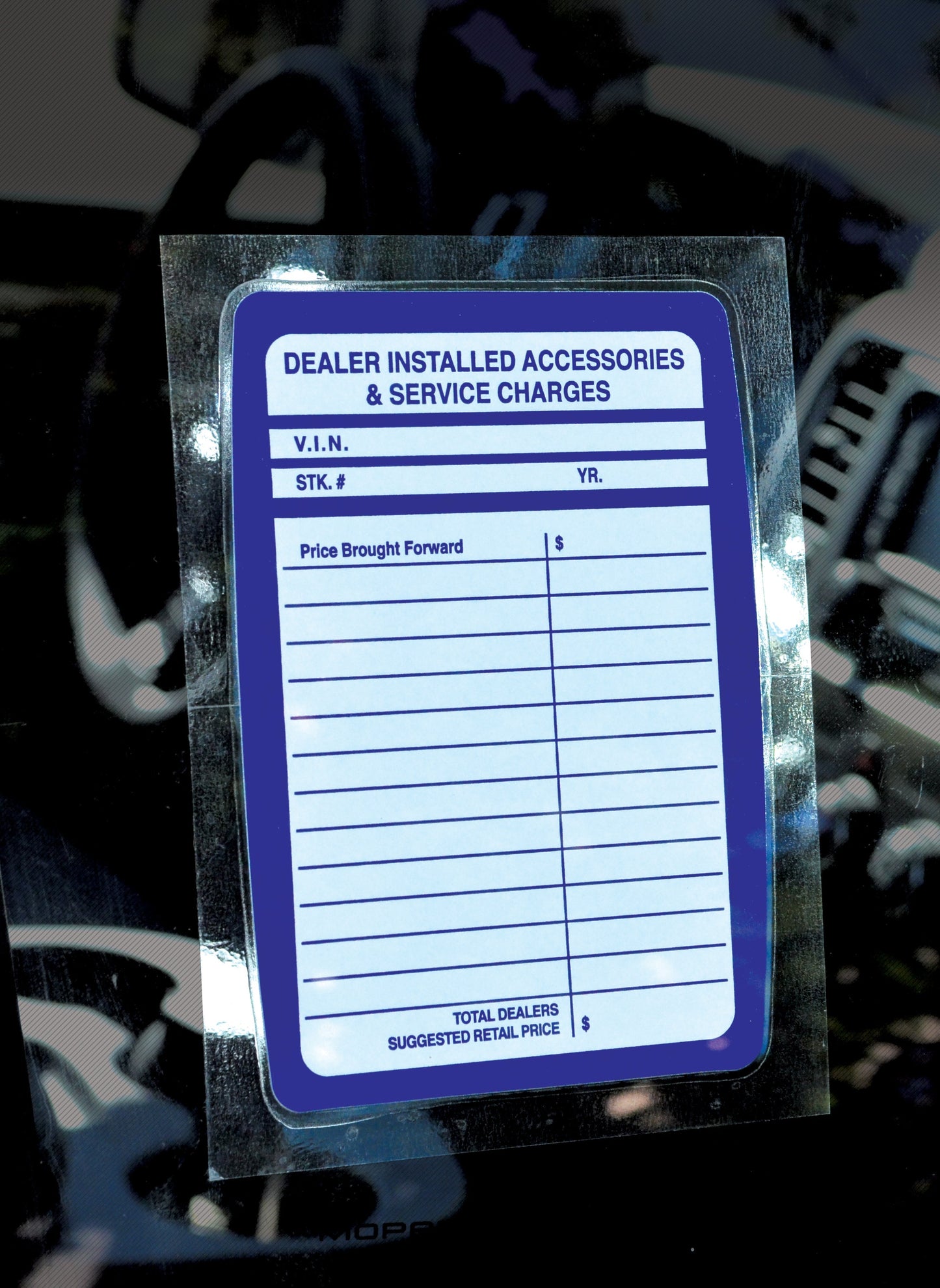 Promotional Sticker – Windshield Decal for Car Lots