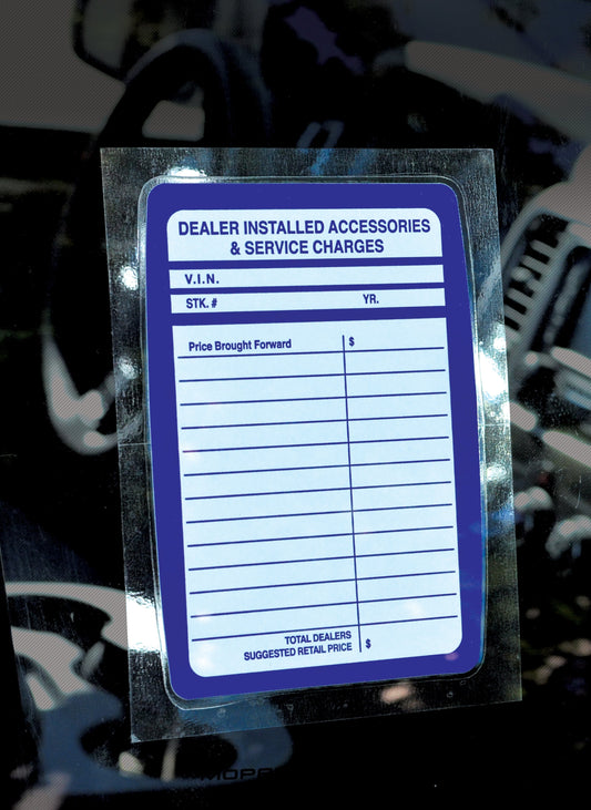 Promotional Sticker – Windshield Decal for Car Lots