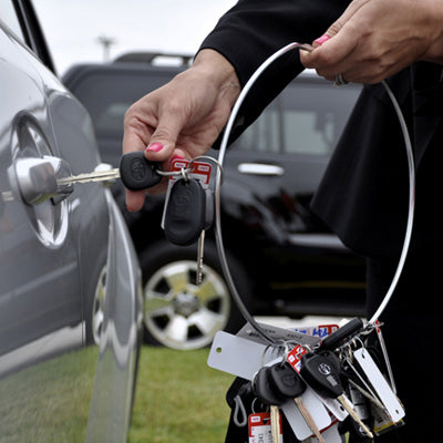 8" Giant Wire Key Ring for Car Dealership