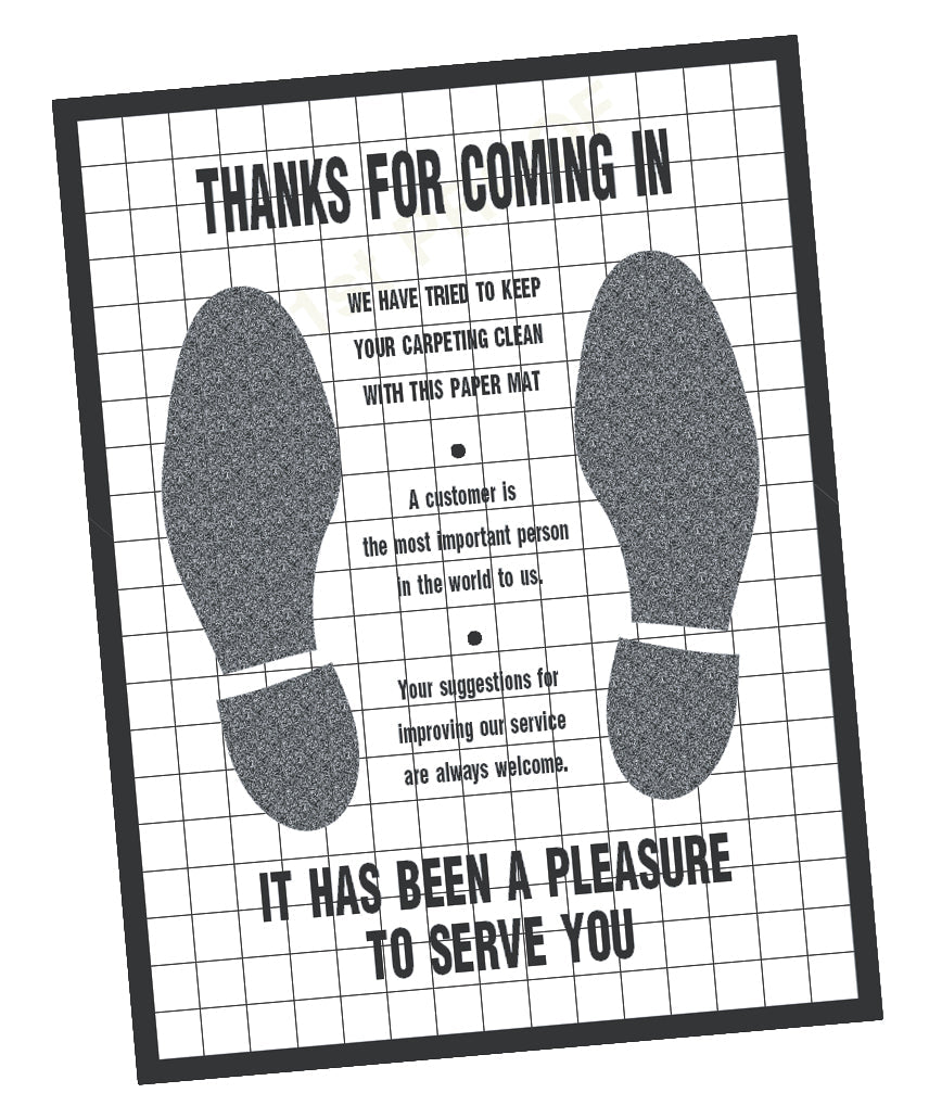 Poly-Coated Paper Floor Mats