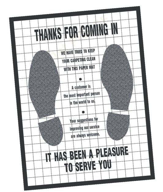 Poly-Coated Paper Floor Mats