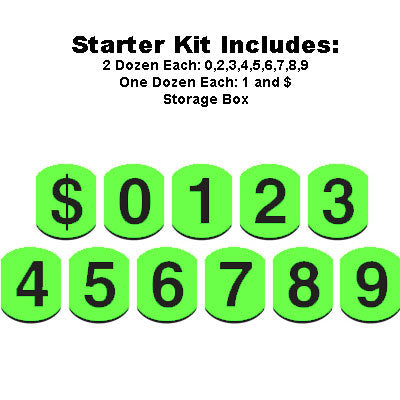 Bubble 4" Windshield Number Stickers