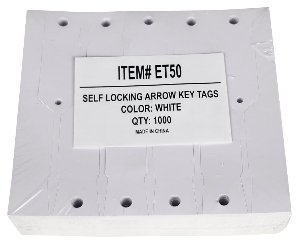 Self Locking Arrow Car Key Tags (1000 Pack)