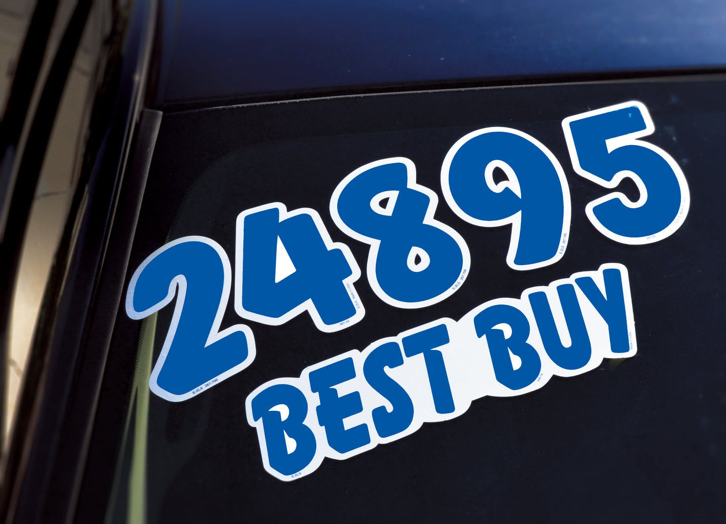 Blue & White Die Cut Numbers