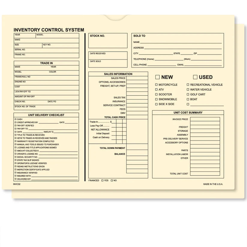 Inventory Control Deal Jackets