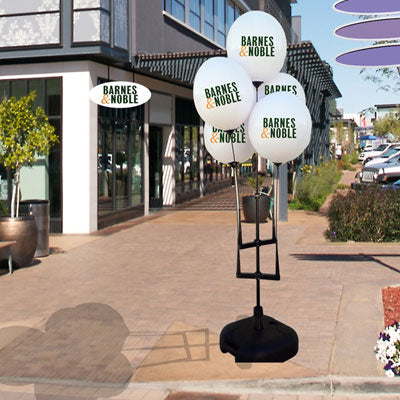 Custom Reusable Balloon Cluster Kit with Water Base
 One Color/One Panel-Single Sided Imprint
 **See EZ-524 Cust above for Additional Charges**