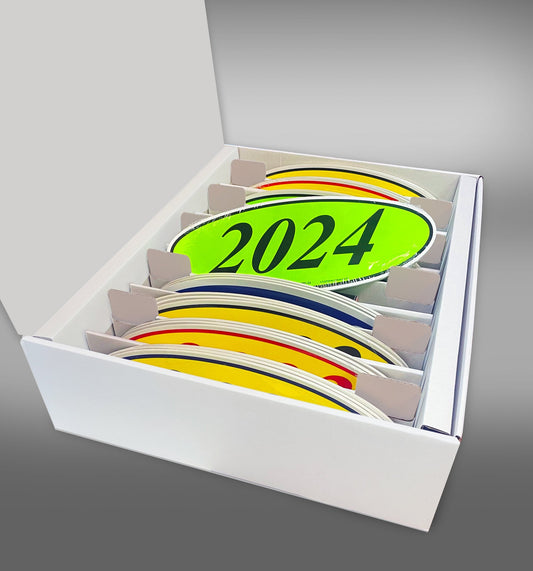 Storage Boxes for Stickers and Signs