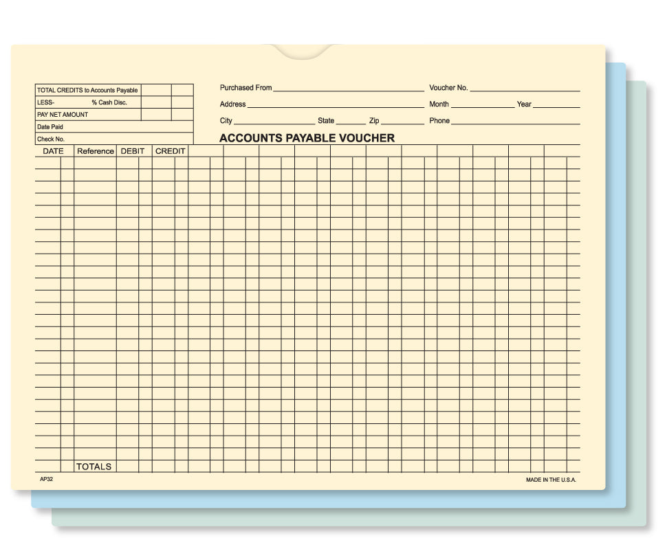 500 Accounts Payable Voucher Envelopes