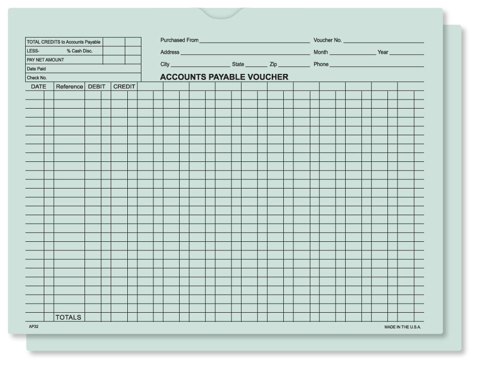 500 Accounts Payable Voucher Envelopes