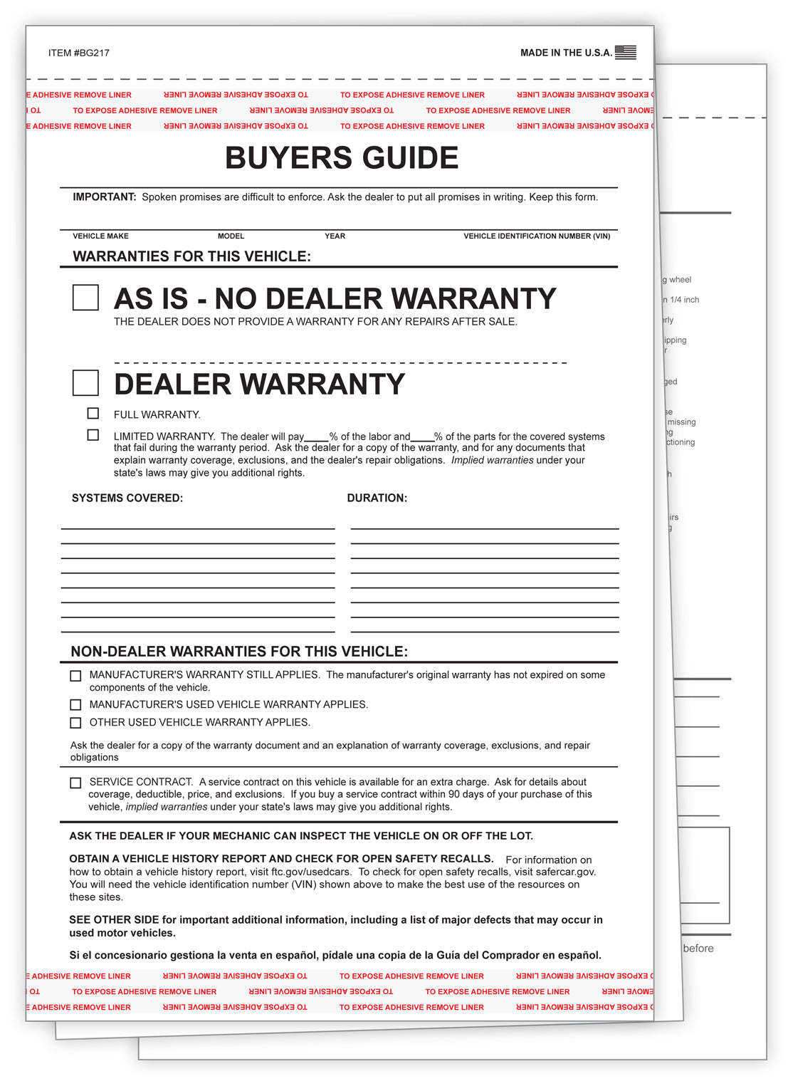 FTC Buyer's Guide w/ Duplicate Already Taped